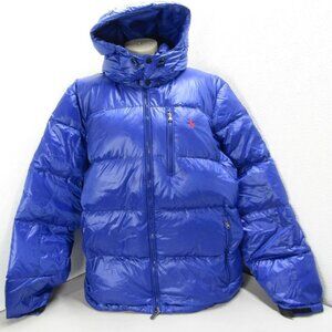 NEW POLO RALPH LAUREN Women’s Water-Repellent Quilted Down Jacket Iris Blue  XXL